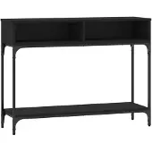 vidaXL Table console noir 100x30,5x75 cm bois d'ingénierie