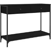 vidaXL Table console noir 100x34,5x75 cm bois d'ingénierie