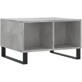 vidaXL Table basse gris béton 60x50x36,5 cm Bois composite