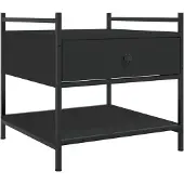 vidaXL Table basse noire 50x50x50 cm bois composite