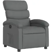vidaXL Fauteuil relax gris foncé Tissu