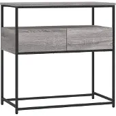 vidaXL Table console sonoma gris 75x40x75 cm bois d'ingénierie
