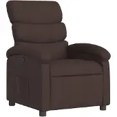vidaXL Fauteuil relax brun foncé Tissu