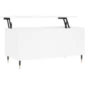 vidaXL Table basse blanche 90x44,5x45 cm Bois composite
