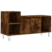 vidaXL Armoire TV chêne fumé 100x35x55 cm Bois composite