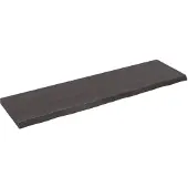 vidaXL Dessus de table marron foncé bois chêne massif traité