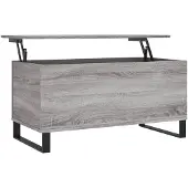 vidaXL Table basse Gris Sonoma 90x44,5x45 cm Bois composite