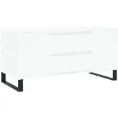 vidaXL Table basse blanche 102x44,5x50 cm Bois composite