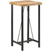 vidaXL Table de bar 55x55x107 cm bois massif mangue et fer