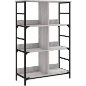 vidaXL Bibliothèque sonoma gris 78,5x33x117,5 cm bois d'ingénierie