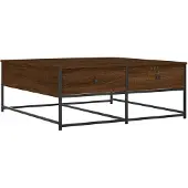 vidaXL Table basse marron imitation chêne 100x99x40 cm Bois composite