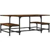 vidaXL Table basse chêne fumé 100x50,5x40 cm bois composite