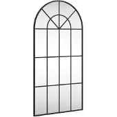 vidaXL Miroir mural noir 50x100 cm arche fer