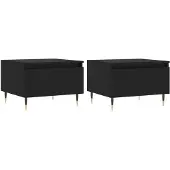 vidaXL Tables basses 2 pièces noir 50x46x35 cm bois composite