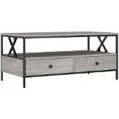 vidaXL Table basse Gris Sonoma 100x51x45 cm Bois composite