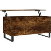 vidaXL Table basse chêne fumé 90x44,5x45 cm Bois composite