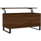 vidaXL Table basse marron imitation chêne 90x44,5x45 cm Bois composite