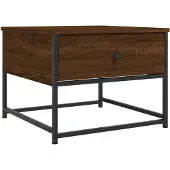 vidaXL Table basse marron imitation chêne 51x51x40 cm Bois composite