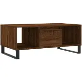 vidaXL Table basse marron imitation chêne 90x50x36,5 cm Bois composite