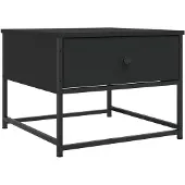 vidaXL Table basse noire 51x51x40 cm Bois composite