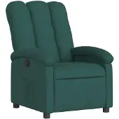 vidaXL Fauteuil relax vert foncé Tissu