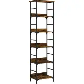 vidaXL Bibliothèque chêne fumé 50x33x188,5 cm bois d'ingénierie