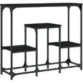vidaXL Table console noir 89,5x28x76 cm bois d'ingénierie