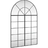 vidaXL Miroir mural noir 100x150 cm bombé fer