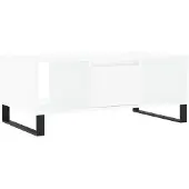 vidaXL Table basse blanche 90x50x36,5 cm Bois composite