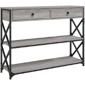 vidaXL Table console sonoma gris 100x28x75 cm bois d'ingénierie