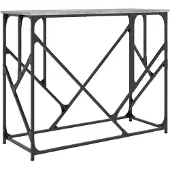 vidaXL Table console sonoma gris 100x40x80 cm bois d'ingénierie