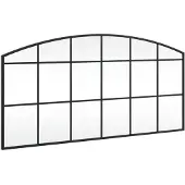 vidaXL Miroir mural noir 100x50 cm arche fer