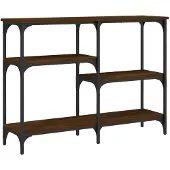 vidaXL Table console chêne marron 102x29x75 cm bois d'ingénierie