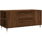 vidaXL Table basse marron imitation chêne 102x44,5x50 cm Matériau dérivé du bois