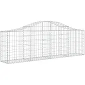 vidaXL Gabion avec arc surélevé 200x30x60/80 cm Fer galvanisé