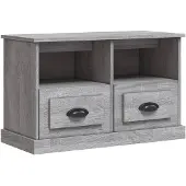 vidaXL Armoire TV Gris Sonoma 80x35x50 cm Bois composite