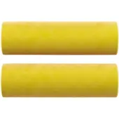 vidaXL Coussins décoratifs 2 pcs Jaune Ø15x50 cm Velours