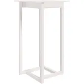 vidaXL Table de bar blanc 60x60x110 cm pin massif