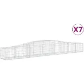 vidaXL Gabions 7 pcs voûtés 400x50x40/60 cm en fer