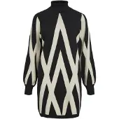 Object Robes en maille 'RAY' noir / blanc naturel
