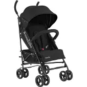 Kikkaboo Poussette Coccinelle, cadre en acier, panier, roues avant amovibles, repose-pieds noir