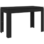 vidaXL Table de salle à manger noire 120x60x76 cm Bois composite