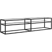vidaXL Armoire TV transparente 180x40x40,5 cm verre trempé