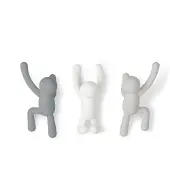 Umbra Lot de 3 patères murales avec fixations assortis gris Buddy Hook - - Gris - Plastique