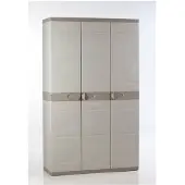 Titanium Armoire de Rangement Haute 3 Portes Beige