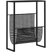 vidaXL Porte-revues noir 35x15x45 cm acier