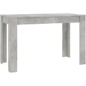 vidaXL Table de salle à manger gris béton 120x60x76 cm Bois composite