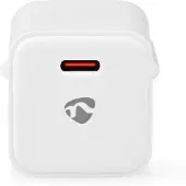 Nedis Chargeur mural | 20 W | Fonction de charge rapide | 1,67 A / 2,22 A / 3,0 A | Nombre de sorties : 1 | USB-C | Sélection automatique de la tension.