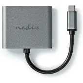 Nedis Ccgp64670Bk01 Adaptateur Usb Multi-Port Usb 3.2 Gen 1 Usb-C&Trade ; Male 2X Hdmi&Trade ; 0.10 M Round Nickel-plated PVC Black Envelope