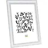 Deknudt Cadre photo blanc avec accent marron 18x24 S221H3